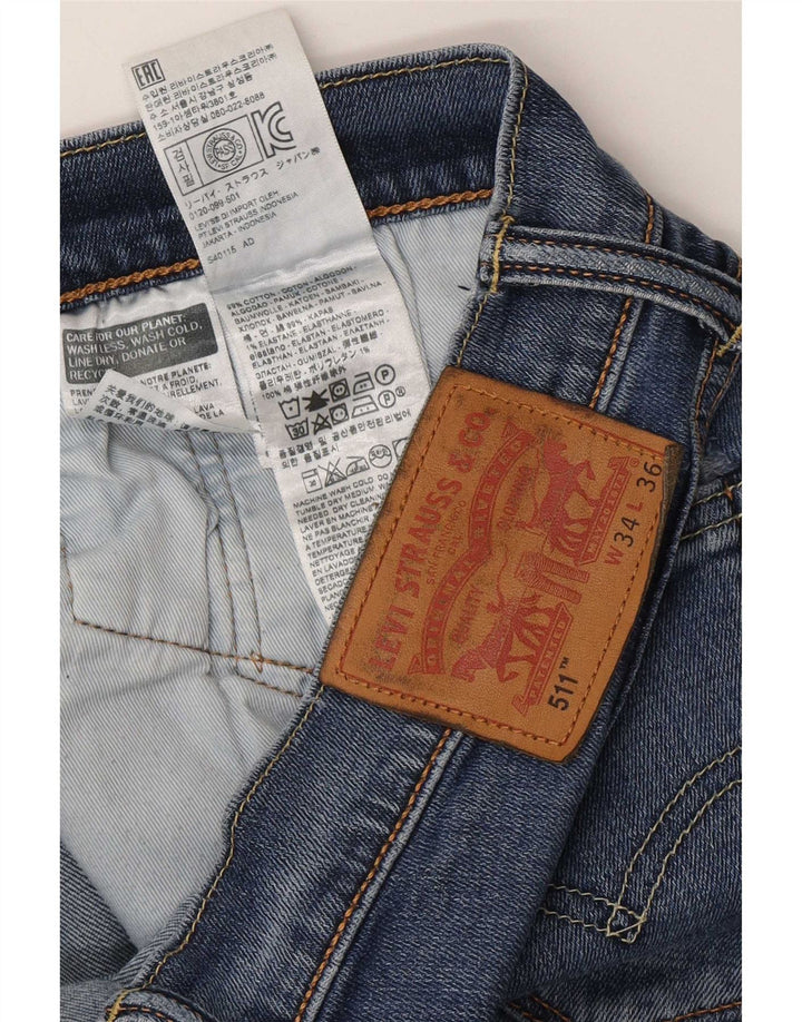 Jeans Levi's Uomo 511 Slim W34 L32 Cotone Blu