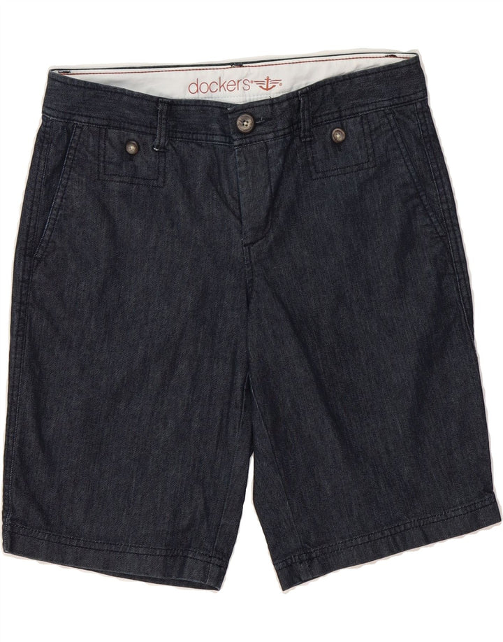 DOCKERS Womens Chino Shorts US 4 Small W30 Navy Blue Cotton Vintage Dockers and Second-Hand Dockers from Messina Hembry 