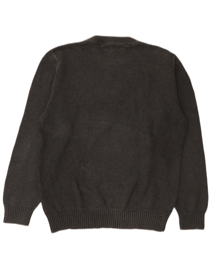 Maglione maglione girocollo da uomo Tommy Hilfiger in cotone grigio medio