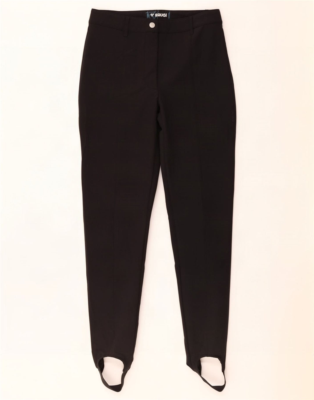 Pantaloni casual con staffa da donna Brugi medi W30 L33 poliestere nero