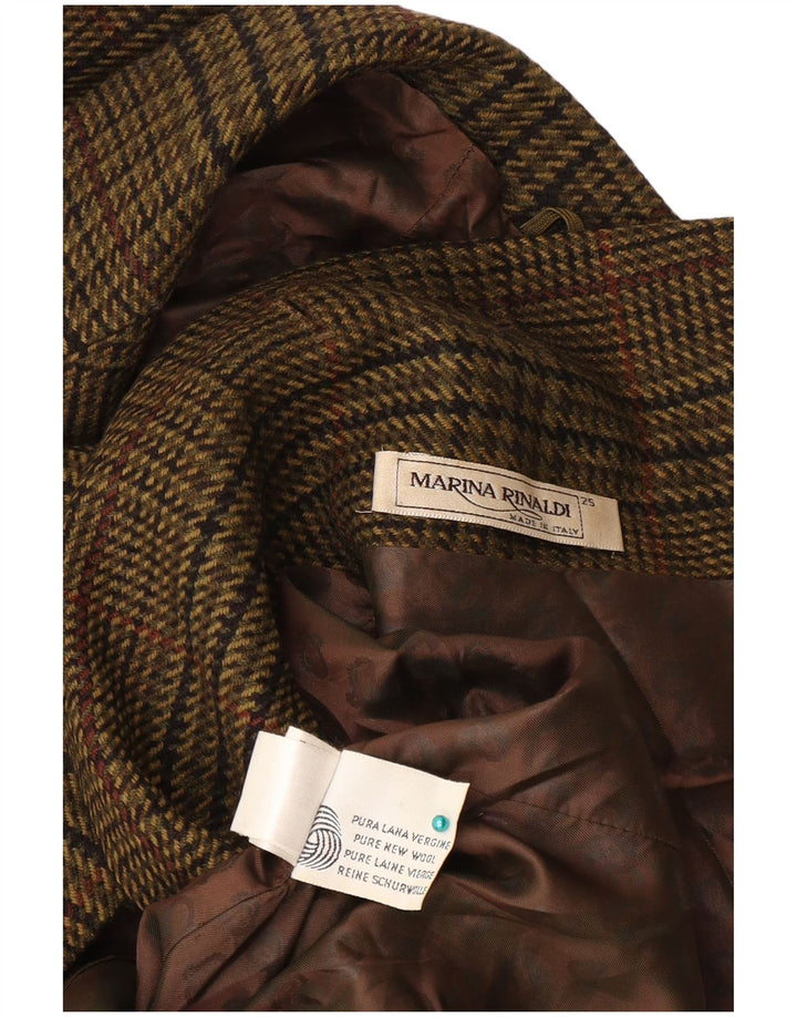 Giacca blazer da donna Marina Rinaldi taglia 25 grande pied de poule kaki