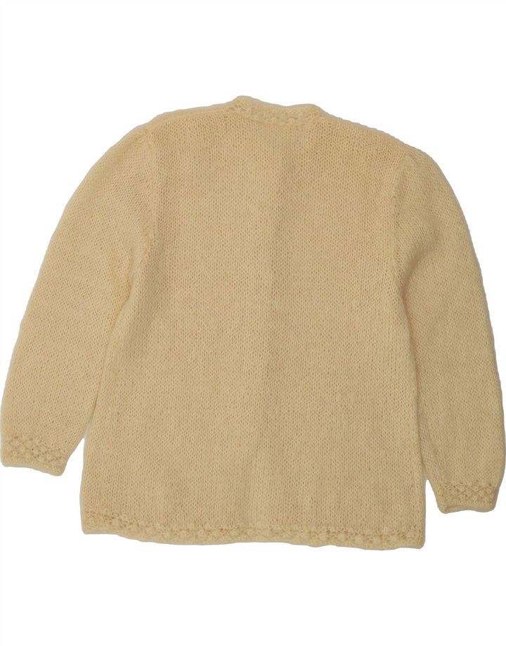 VINTAGE Womens Cardigan Sweater UK 16 Large Off White Vintage Vintage and Second-Hand Vintage from Messina Hembry 