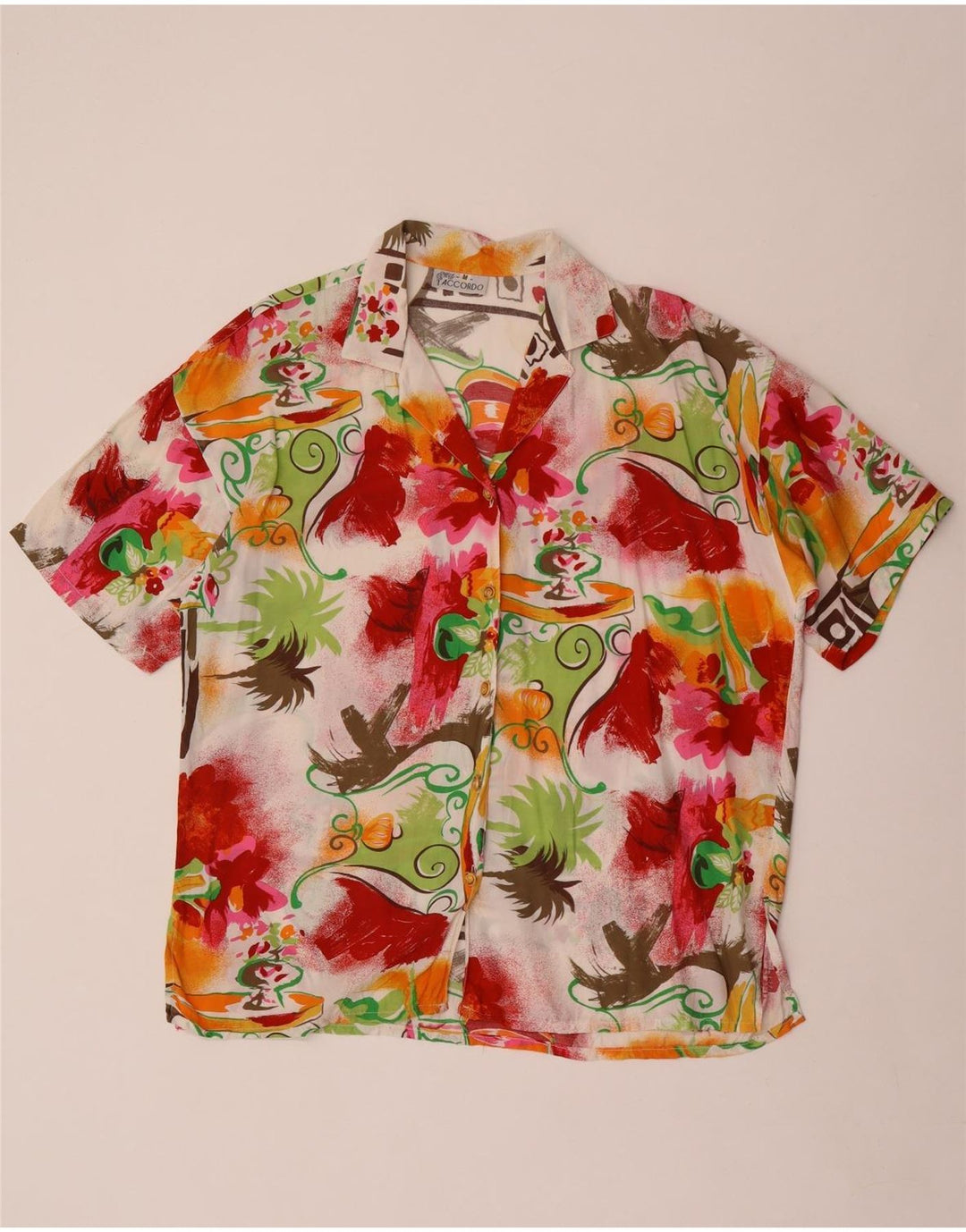Camicia a maniche corte da donna ACCORDO UK 14 Medium multicolore floreale