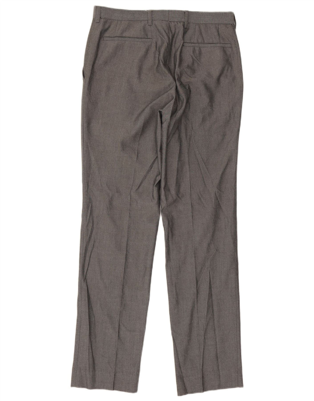 Pantaloni da abito dritti da uomo Marks & Spencer W30 L31 poliestere grigio