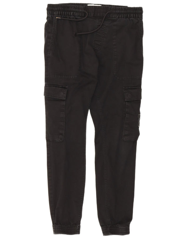 Pantaloni cargo da donna Calvin Klein Joggers medi W30 L28 cotone nero