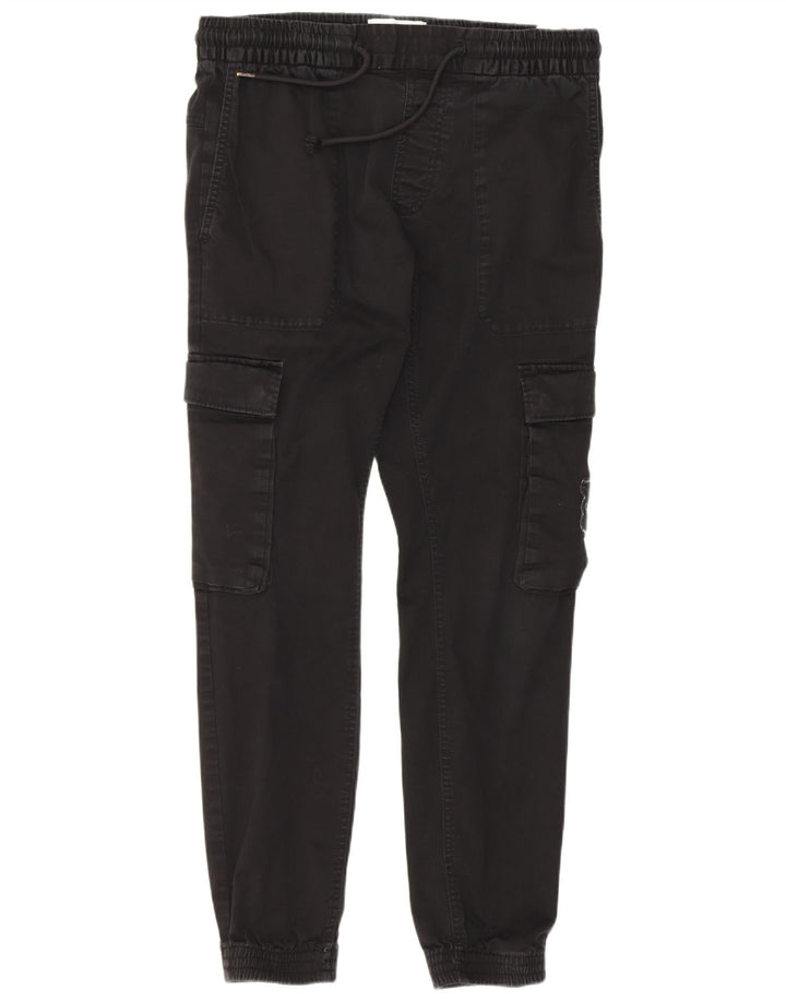 Pantaloni cargo da donna Calvin Klein Joggers medi W30 L28 cotone nero
