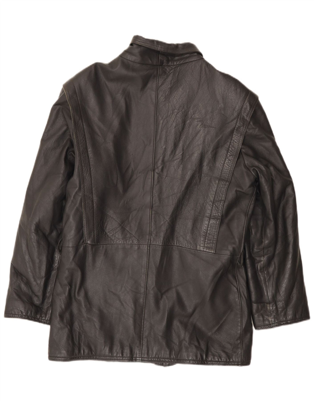 Giacca in pelle vintage da uomo UK 38 in pelle nera media