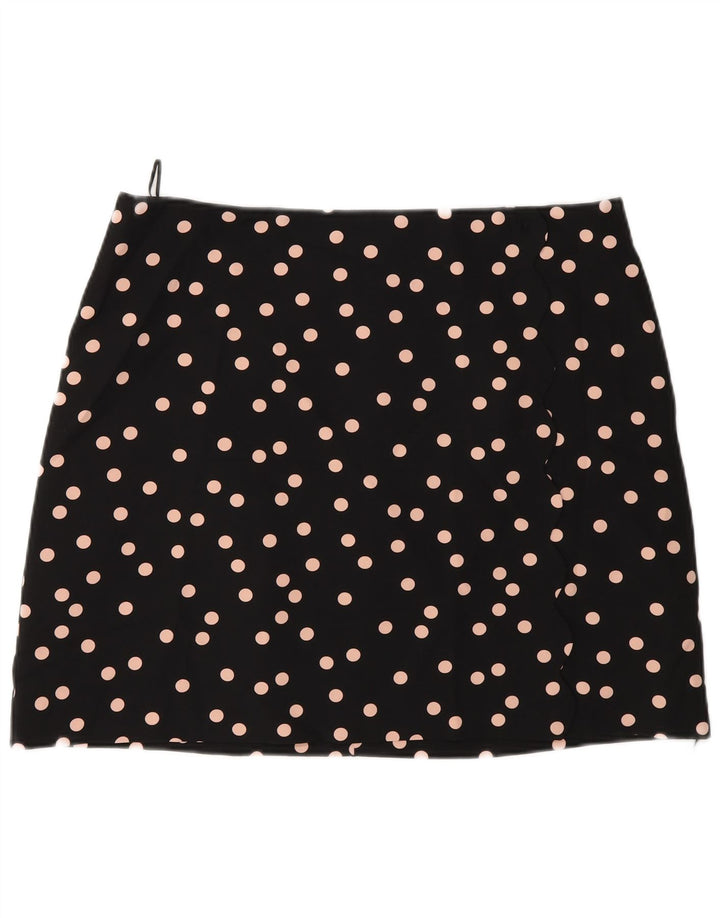 Minigonna da donna Oasis UK 16 Large W34 Poliestere nero a pois