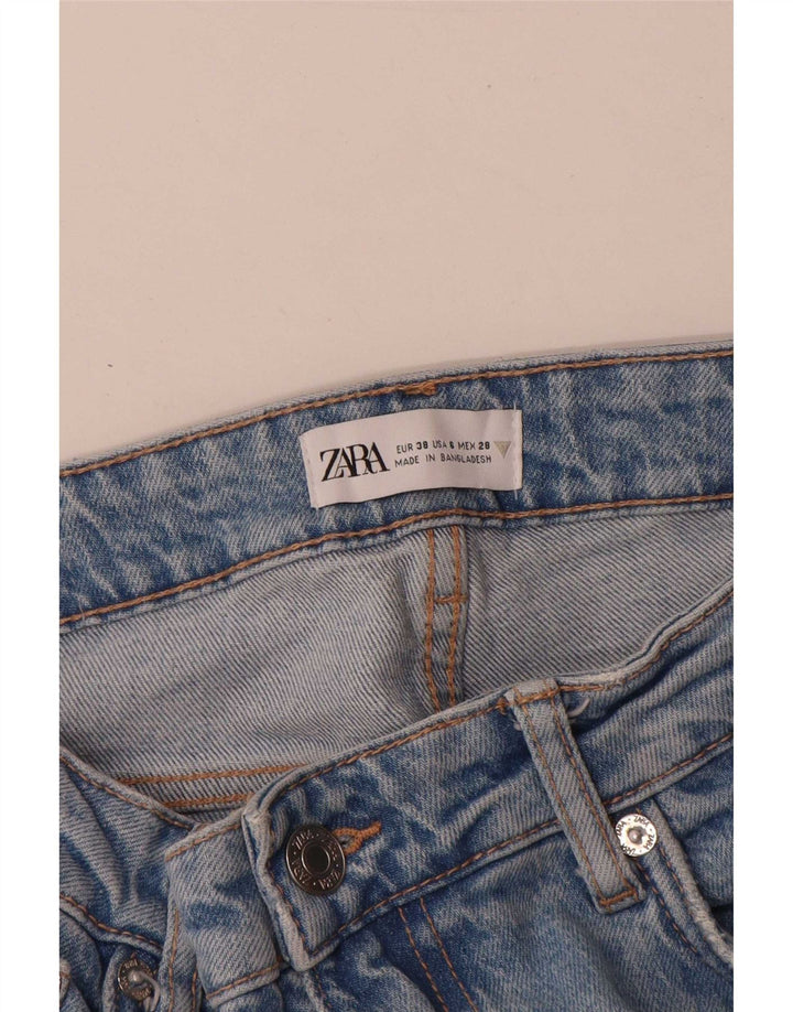 Jeans dritti da donna Zara EU 38 Small W28 L32 Cotone blu