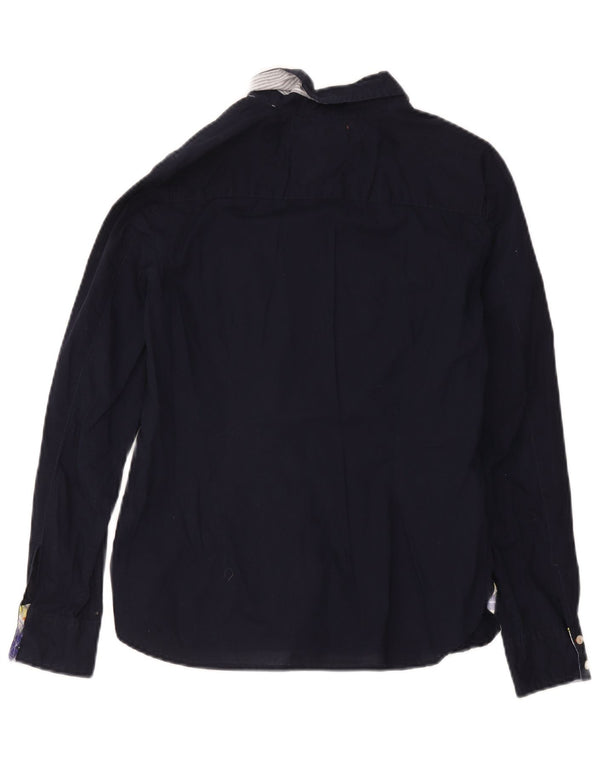 Camicia da donna Tommy Hilfiger UK 12 cotone blu navy medio