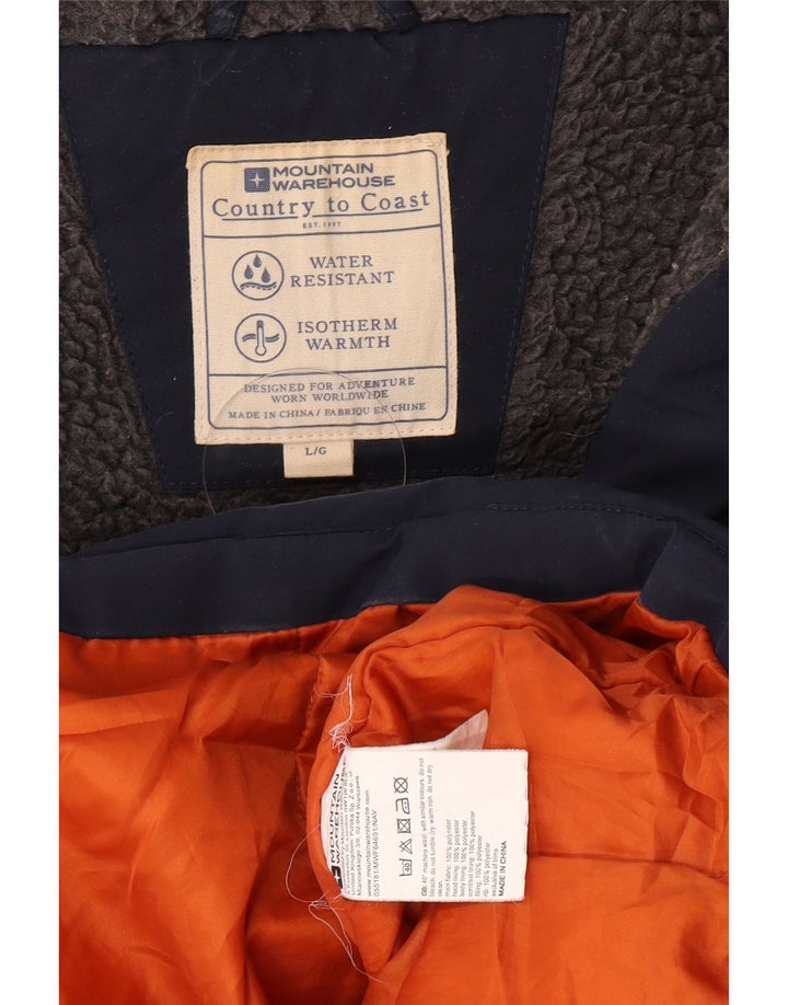 Giacca imbottita con cappuccio da uomo Mountain Warehouse UK 40 Large Blu Navy
