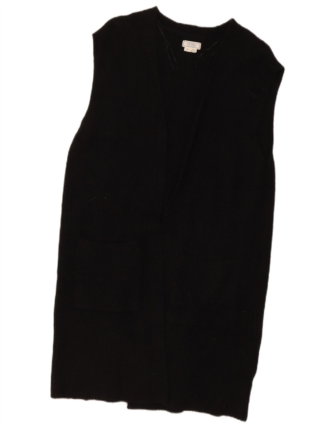 Maglione cardigan aperto lungo da donna Fat Face UK 14 Lana nera media