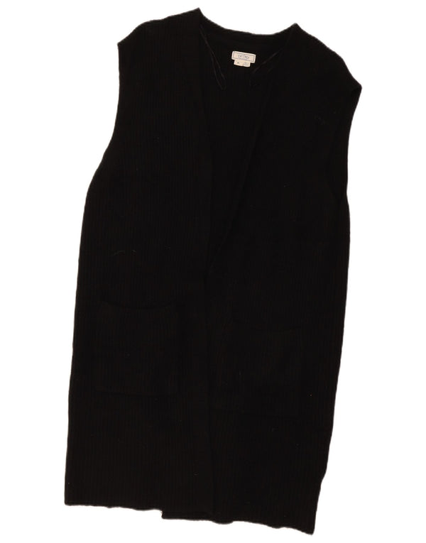 Maglione cardigan aperto lungo da donna Fat Face UK 14 Lana nera media