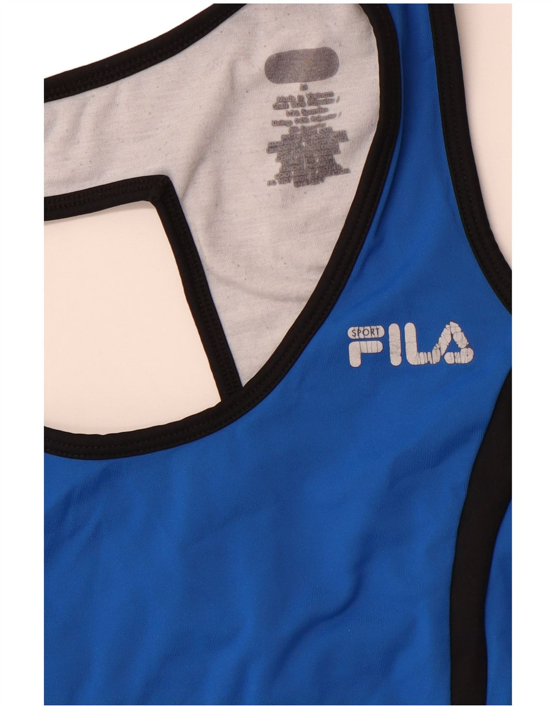 Canotta da donna FILA UK 12 Sport in poliestere color block blu medio