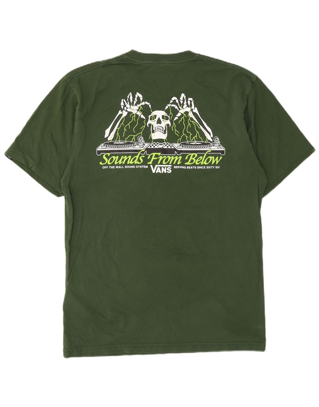 T-shirt grafica da uomo con vestibilità classica VANS, cotone verde medio