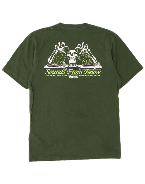 T-shirt grafica da uomo con vestibilità classica VANS, cotone verde medio