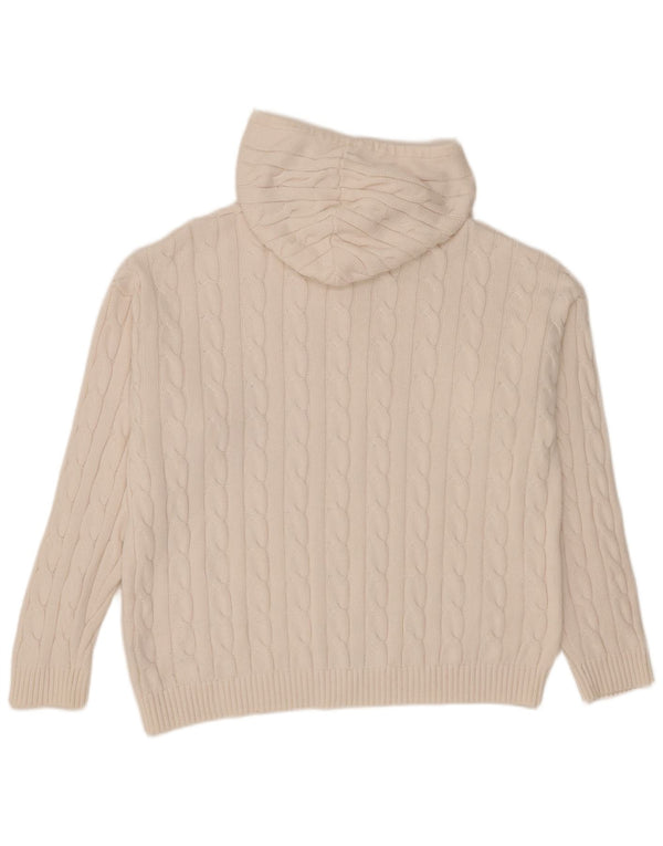 Crew Clothing Maglione con cappuccio da donna UK 18 XL Cotone bianco