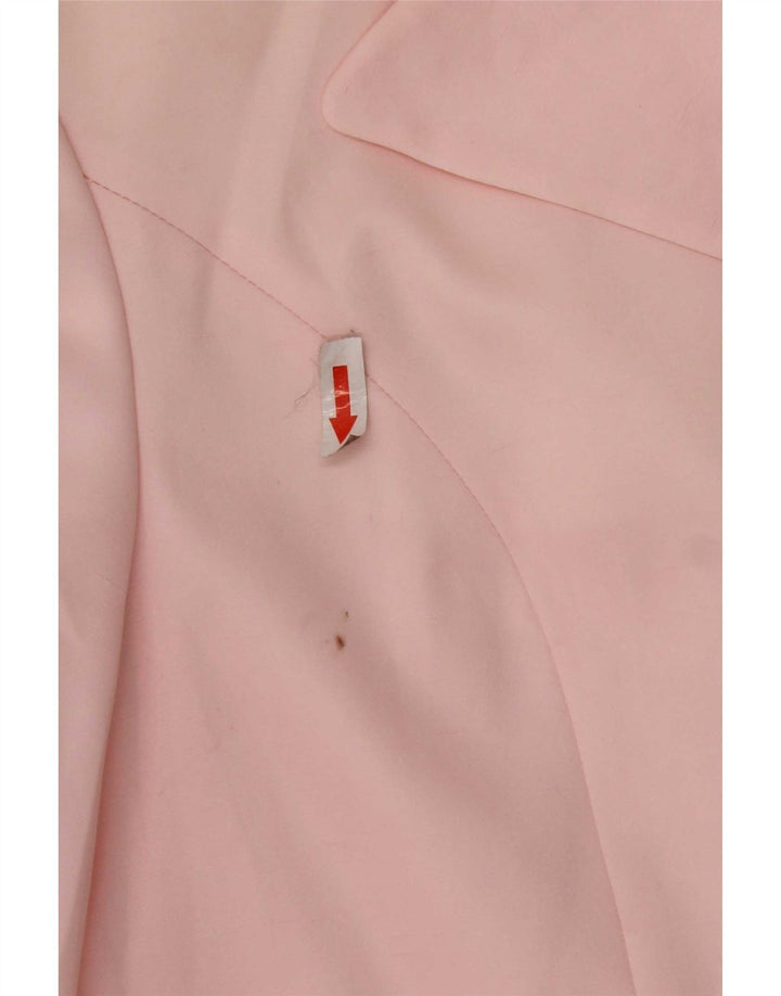 Giacca blazer doppiopetto da donna Benetton UK 14 poliestere rosa medio