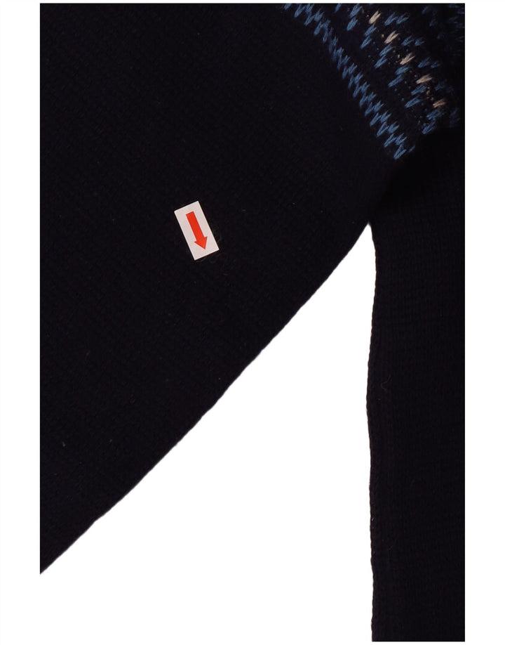 PANCARI Maglione da donna con scollo a barca IT 48 XL Blu navy Fair Isle