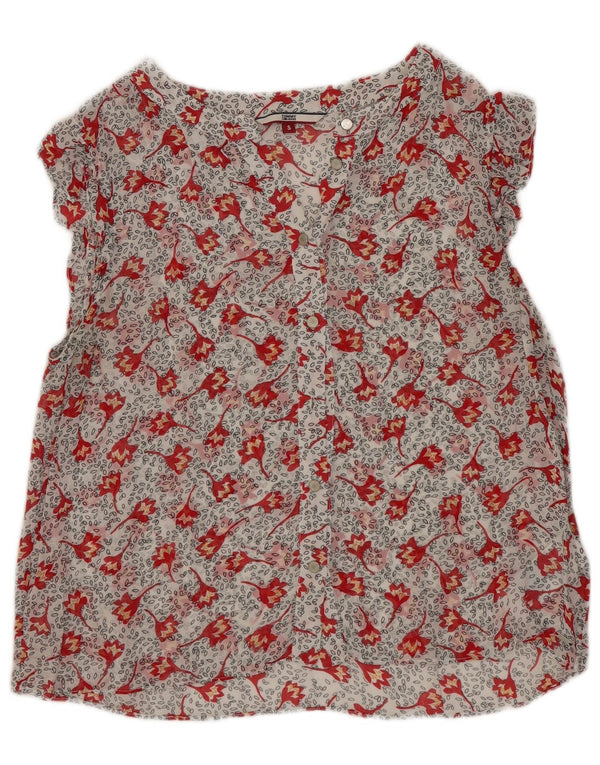 Camicetta a maniche corte da donna Tommy Hilfiger UK 10 Small White Floral
