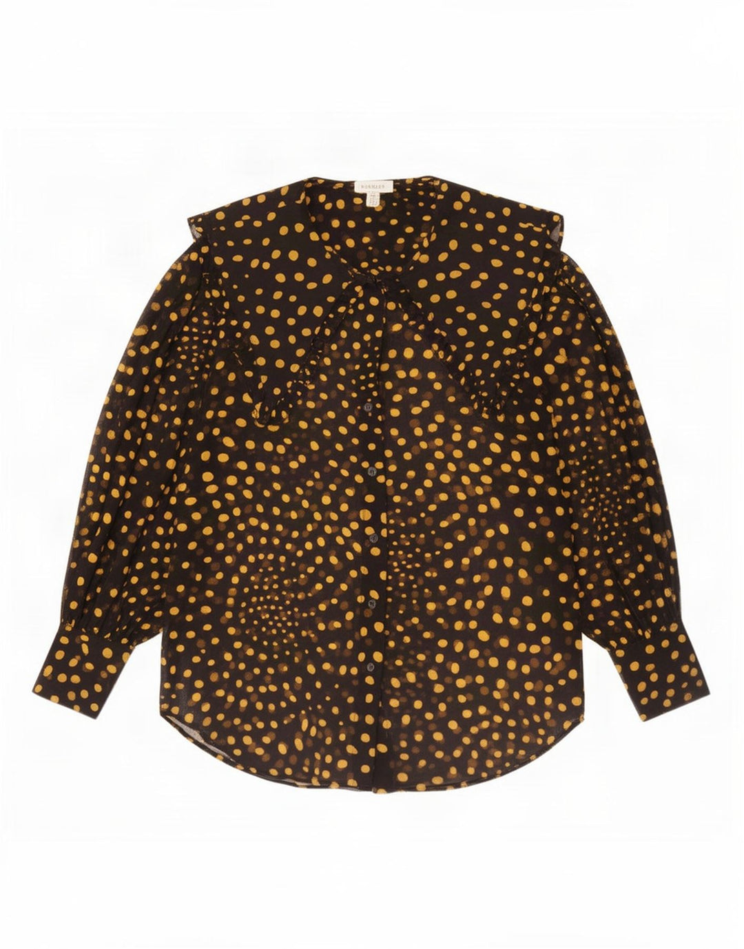 Topshop Camicetta oversize da donna UK 10 Small Poliestere maculato nero