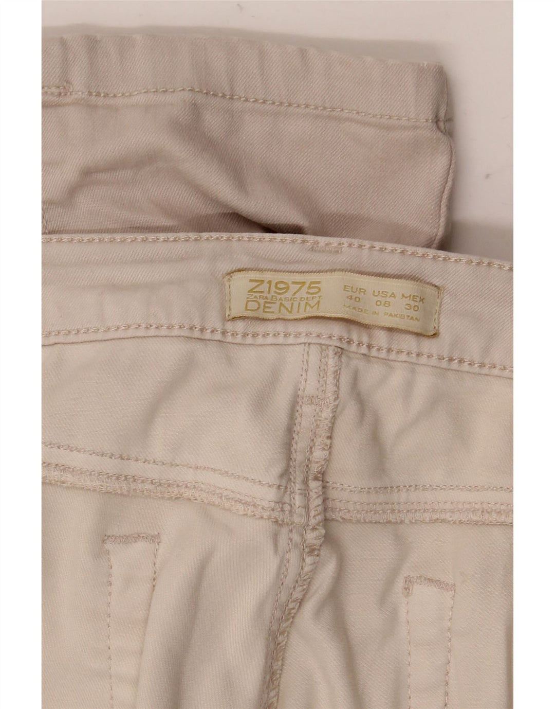 Pantaloni casual slim da donna Zara EU 40 medi W30 L32 Beige