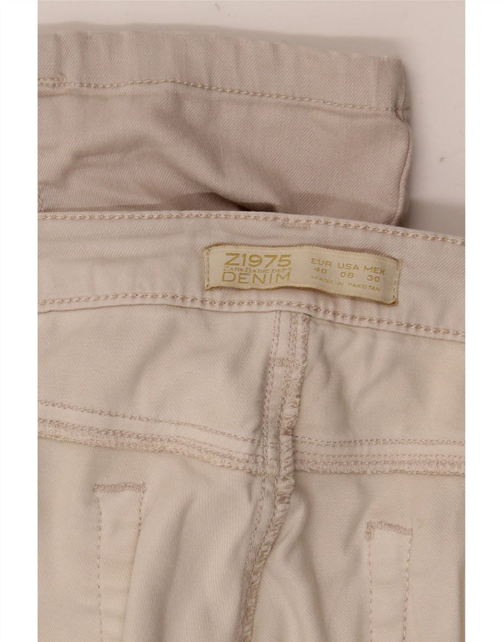 Pantaloni casual slim da donna Zara EU 40 medi W30 L32 Beige