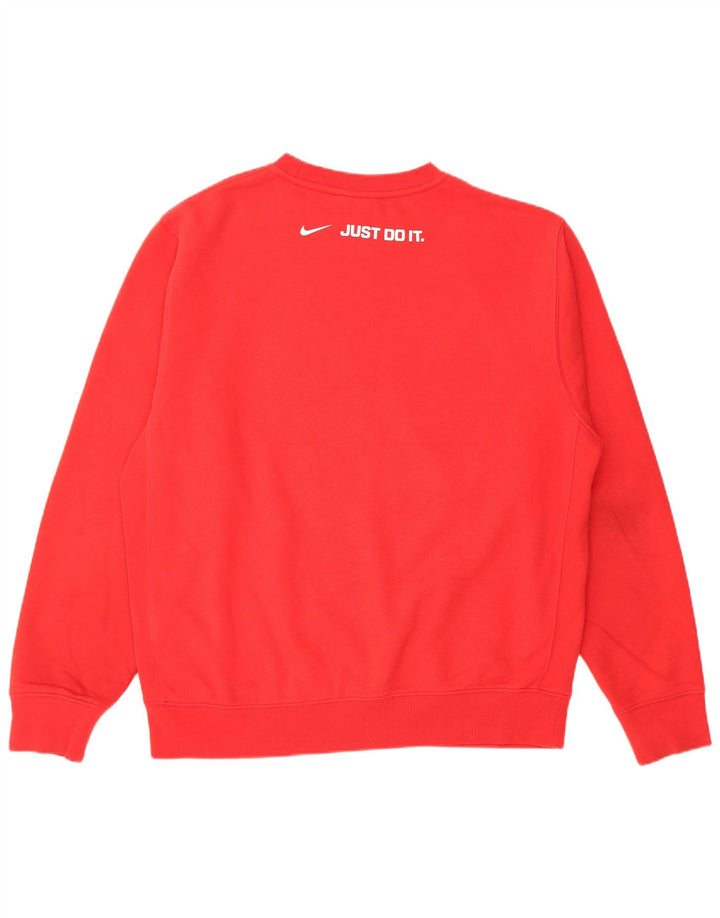 Felpa grafica da uomo Nike Felpa in cotone rosso medio