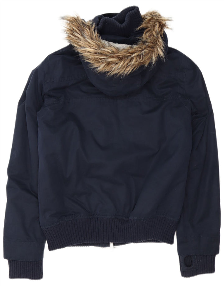Giubbotto bomber con cappuccio da uomo The Windbomber Superdry UK 38 medio blu navy