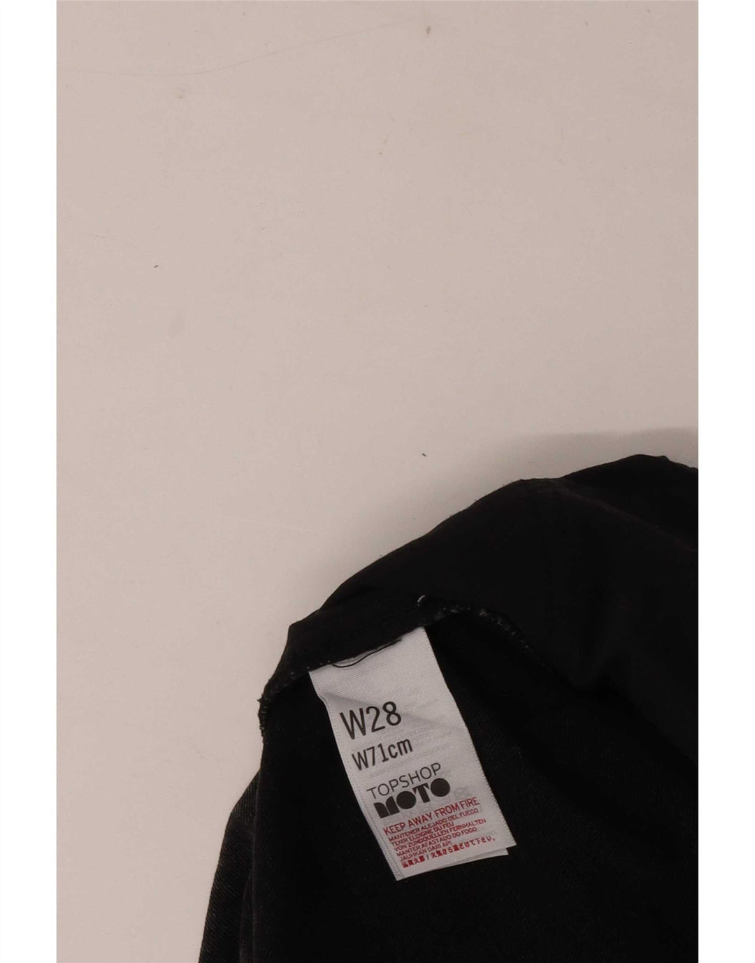 Mini gonna di jeans da donna Topshop W28 cotone nero medio