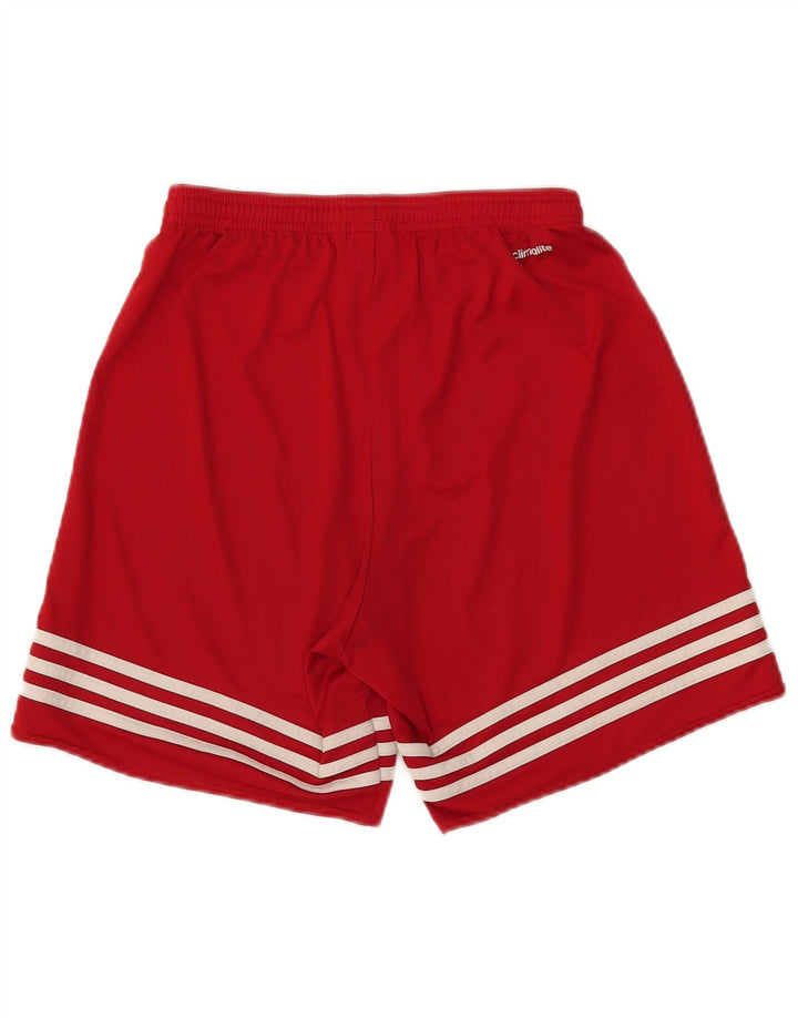 Pantaloncini sportivi Adidas Climalite da uomo piccoli in poliestere rosso