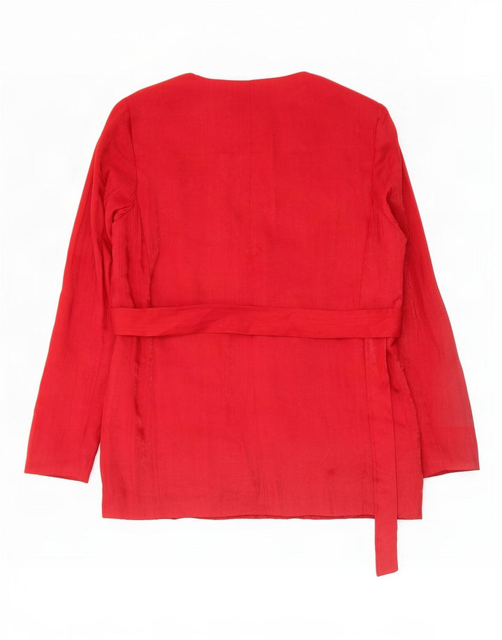 Giacca blazer doppiopetto da donna Zara UK 14 grande rosa viscosa