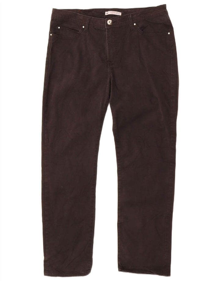 Pantaloni casual Lee Slender Secret da donna US 12 Large W34 L27 Neri