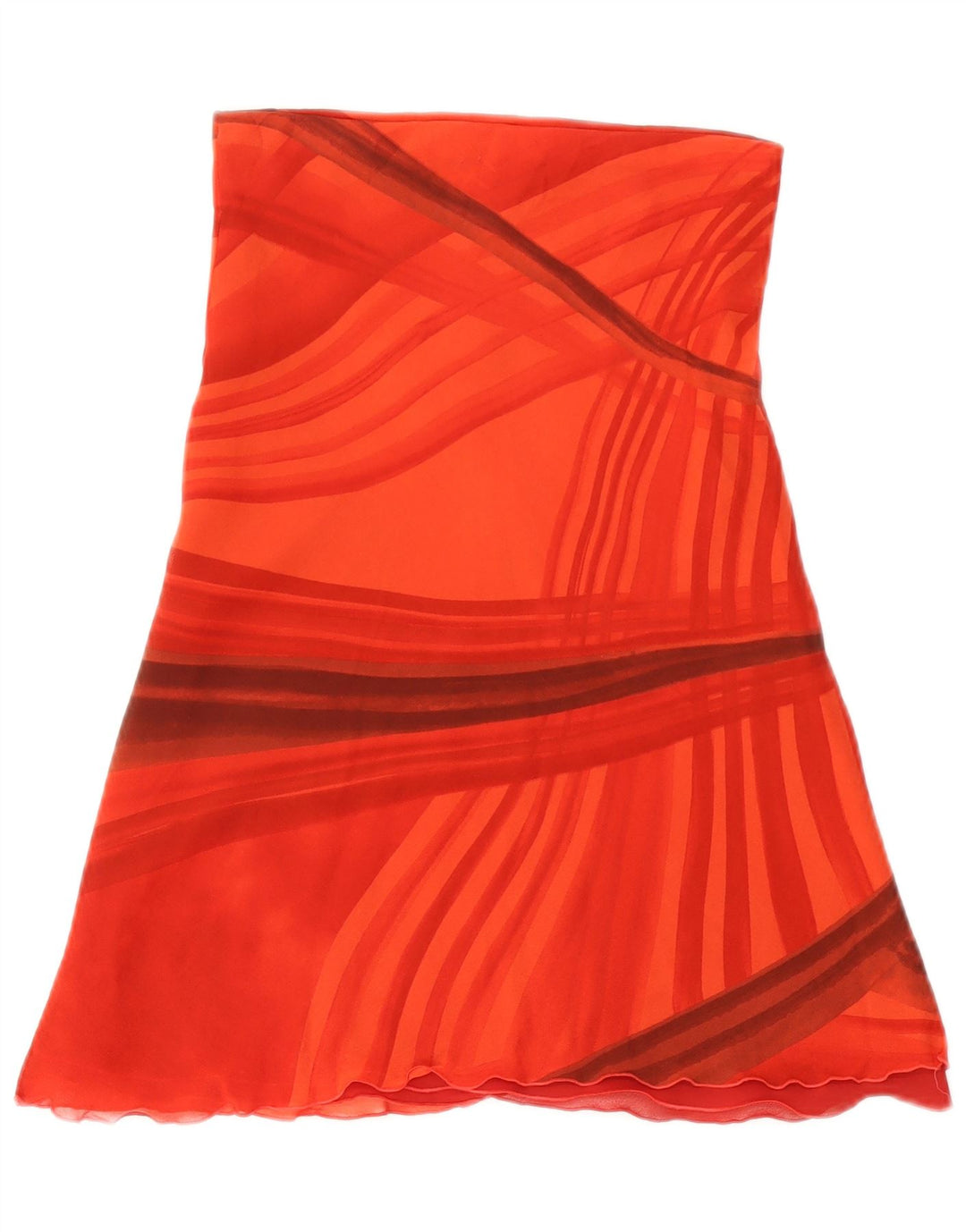 Gonna a trapezio da donna Dream UK 8 piccola W27 viscosa a righe rosse