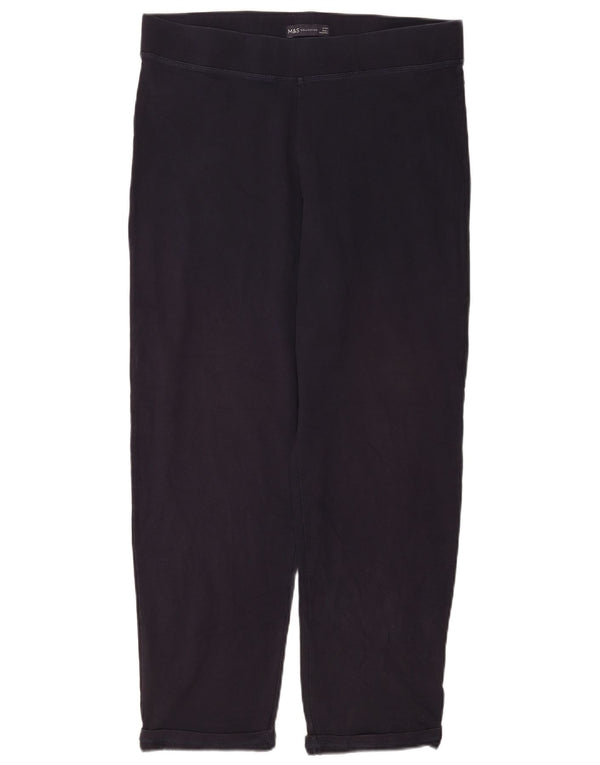 Pantaloni da tuta da donna Marks & Spencer UK 16 Large in cotone blu navy