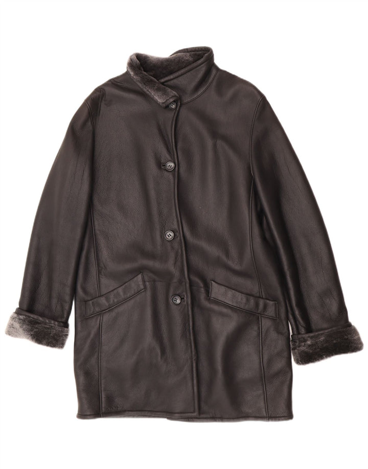 Cappotto in shearling da donna Elements UK 14 Grande pelle di pecora nera