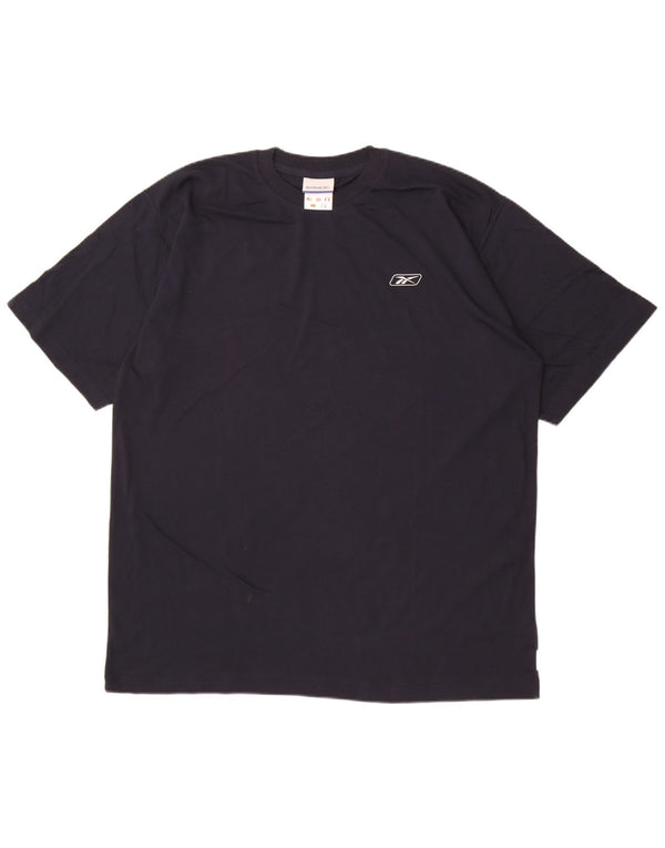 T-shirt Reebok da uomo Top XL blu navy in cotone