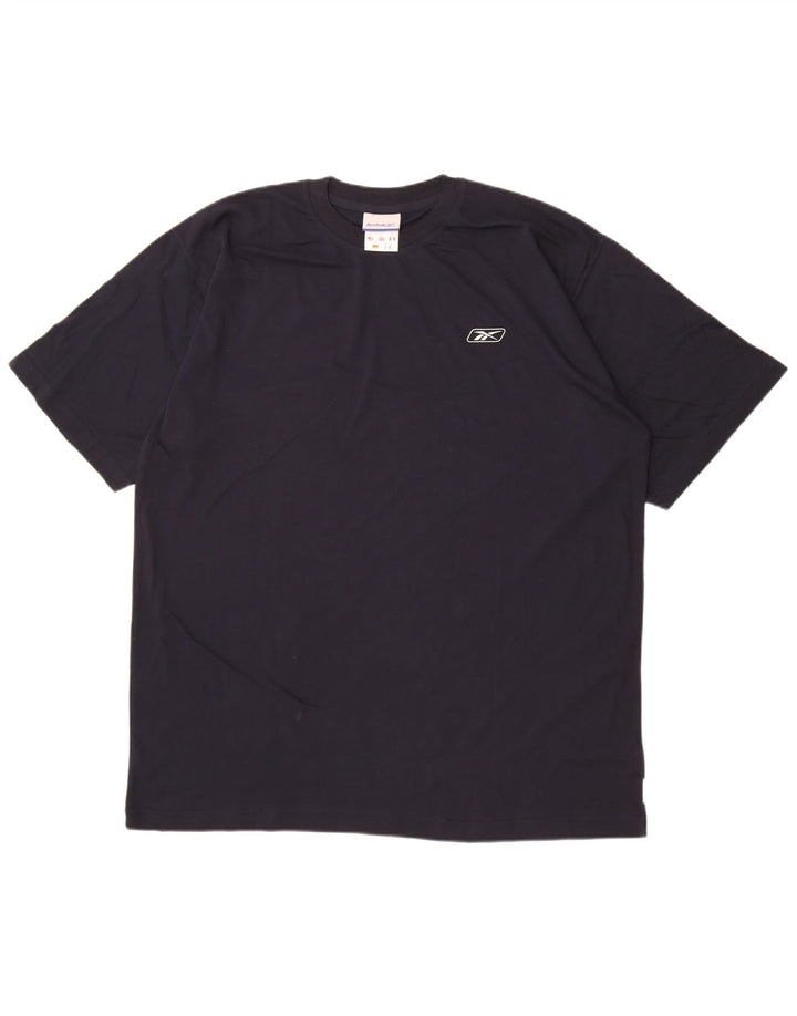 T-shirt Reebok da uomo Top XL blu navy in cotone