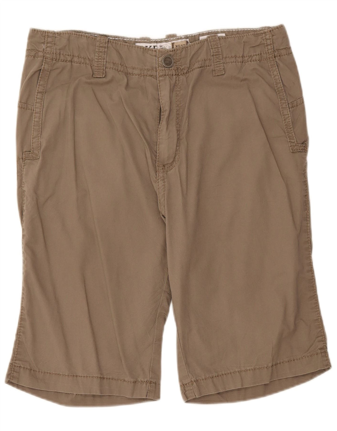 BKE Mens Chino Shorts W32 Medium Beige Cotton