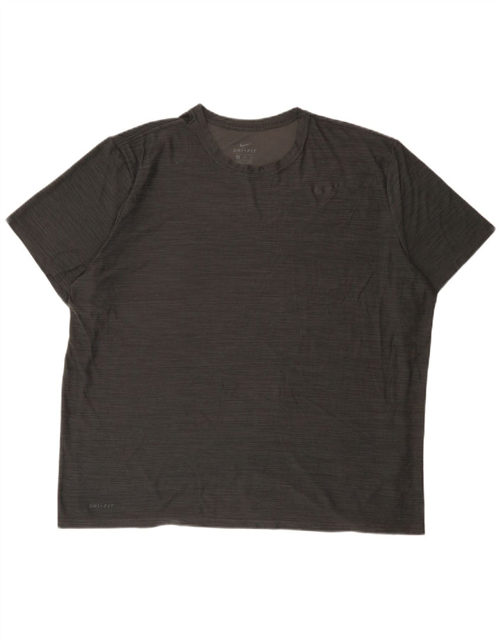 T-shirt da uomo Nike Dri Fit Top 2XL poliestere chiazzato grigio