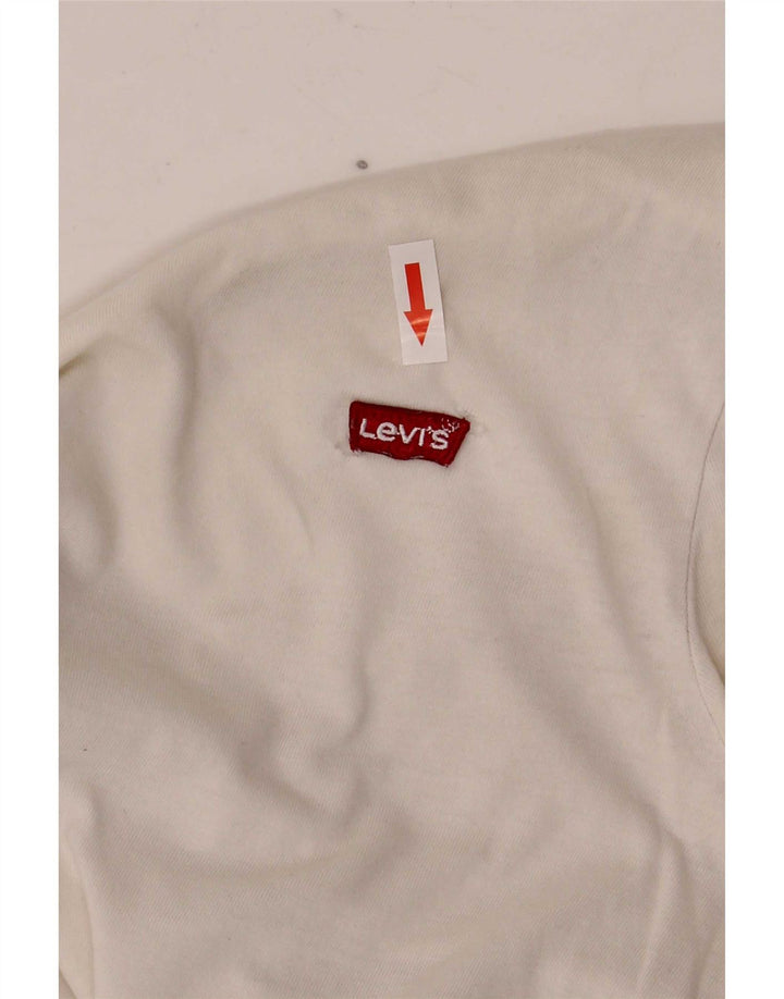T-shirt da donna Levi's Top UK 8 piccola in cotone bianco