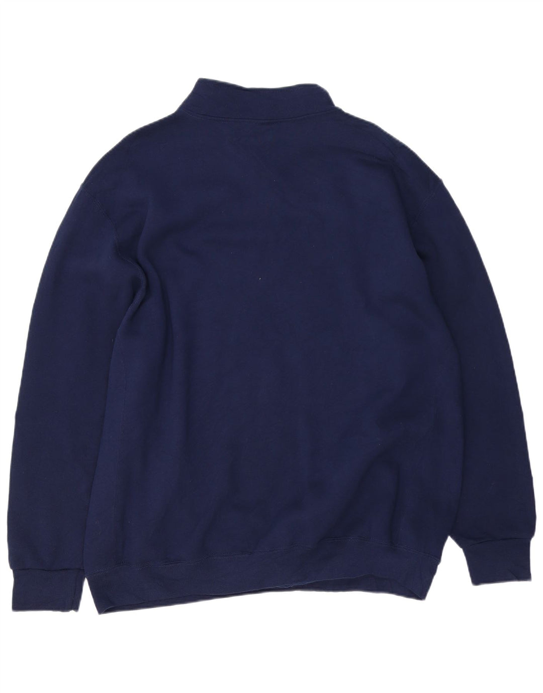 RUSSELL ATHLETIC Felpa con collo con zip da uomo Maglione 2XL Cotone blu navy