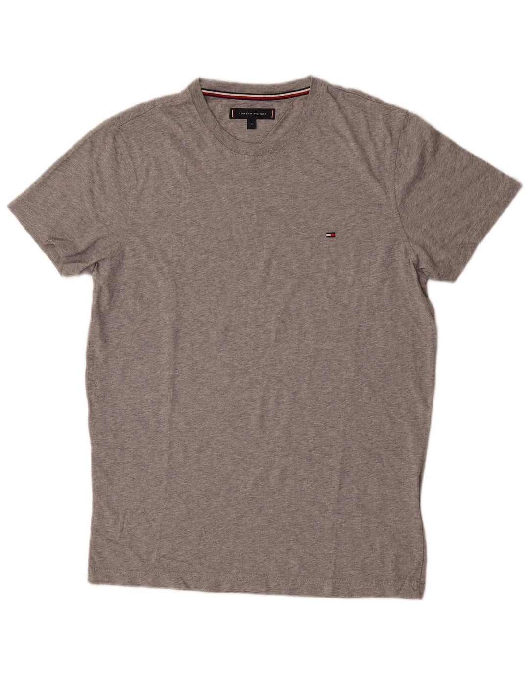 T-shirt da uomo Tommy Hilfiger Top in cotone grigio medio