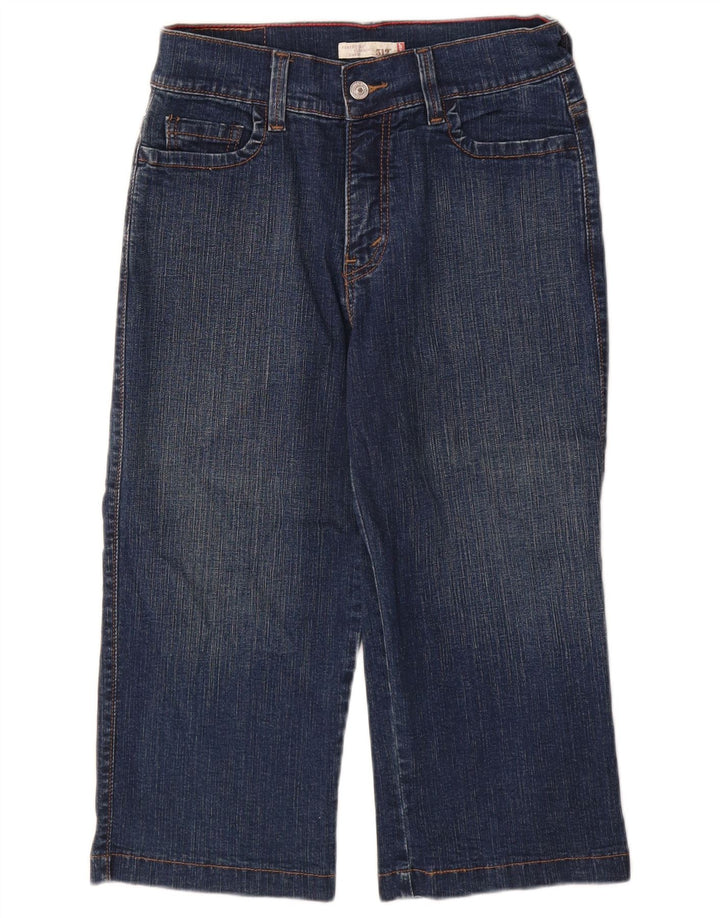 LEVI'S Donna 512 Jeans Capri perfettamente dimagranti US 8 Medio W28 L19 Blu