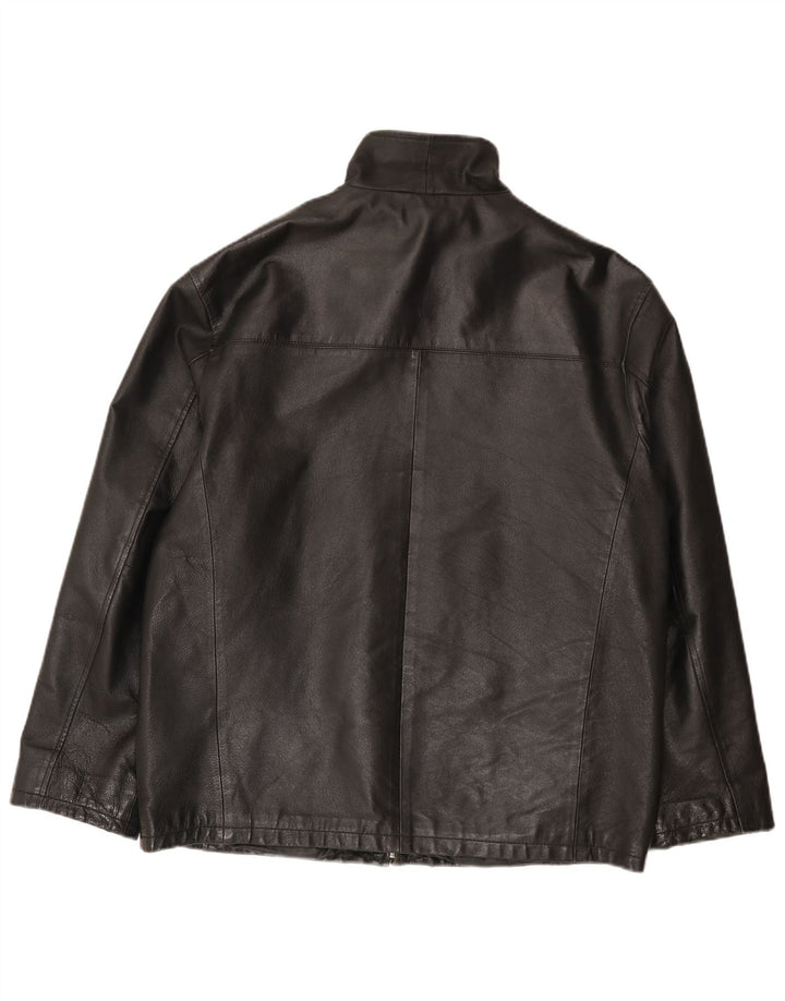 Giacca in pelle da uomo Angelo Litrico UK 38 media nera
