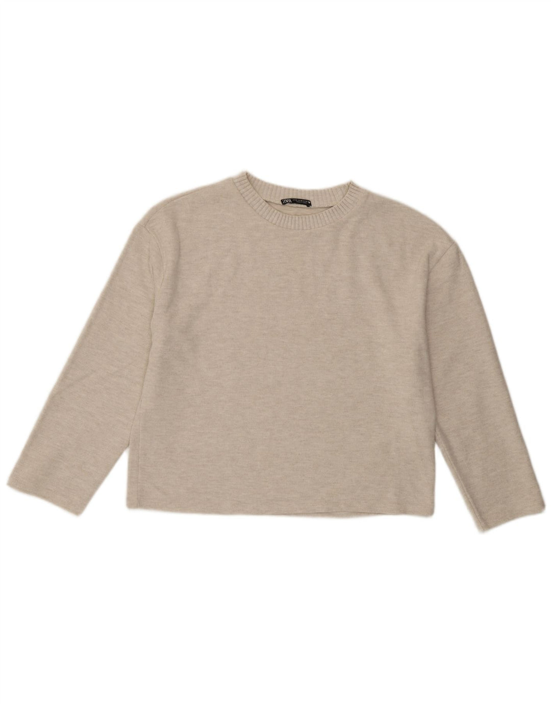 Top in camicetta da donna Zara UK 14 Poliestere beige medio