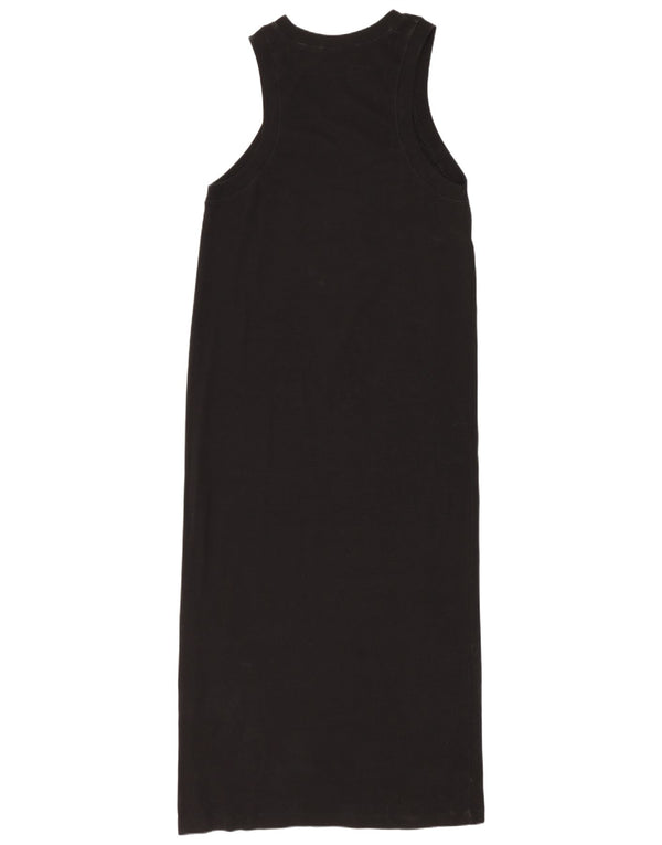 Abito lungo senza maniche da donna Zara UK 14 cotone nero medio
