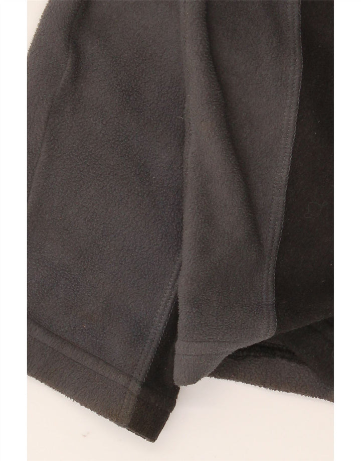 BERGHAUS Maglione in pile da uomo con zip e collo, grande, in poliestere color block nero