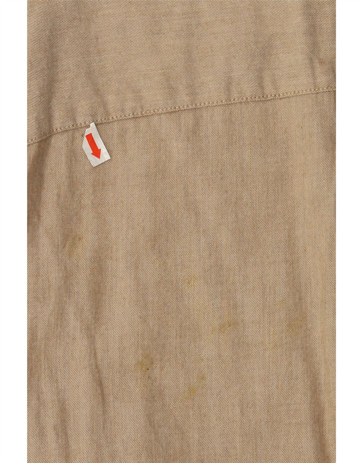 JACK & JONES Mens Shirt Large Beige Cotton