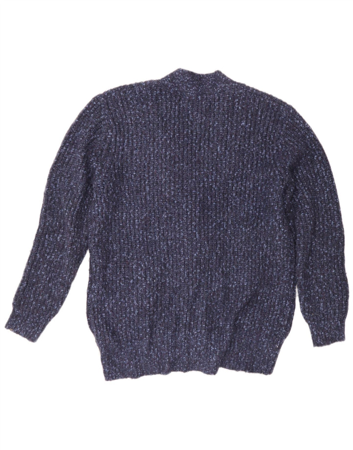 Maglione cardigan oversize da donna Marks & Spencer UK 14 Blu medio screziato